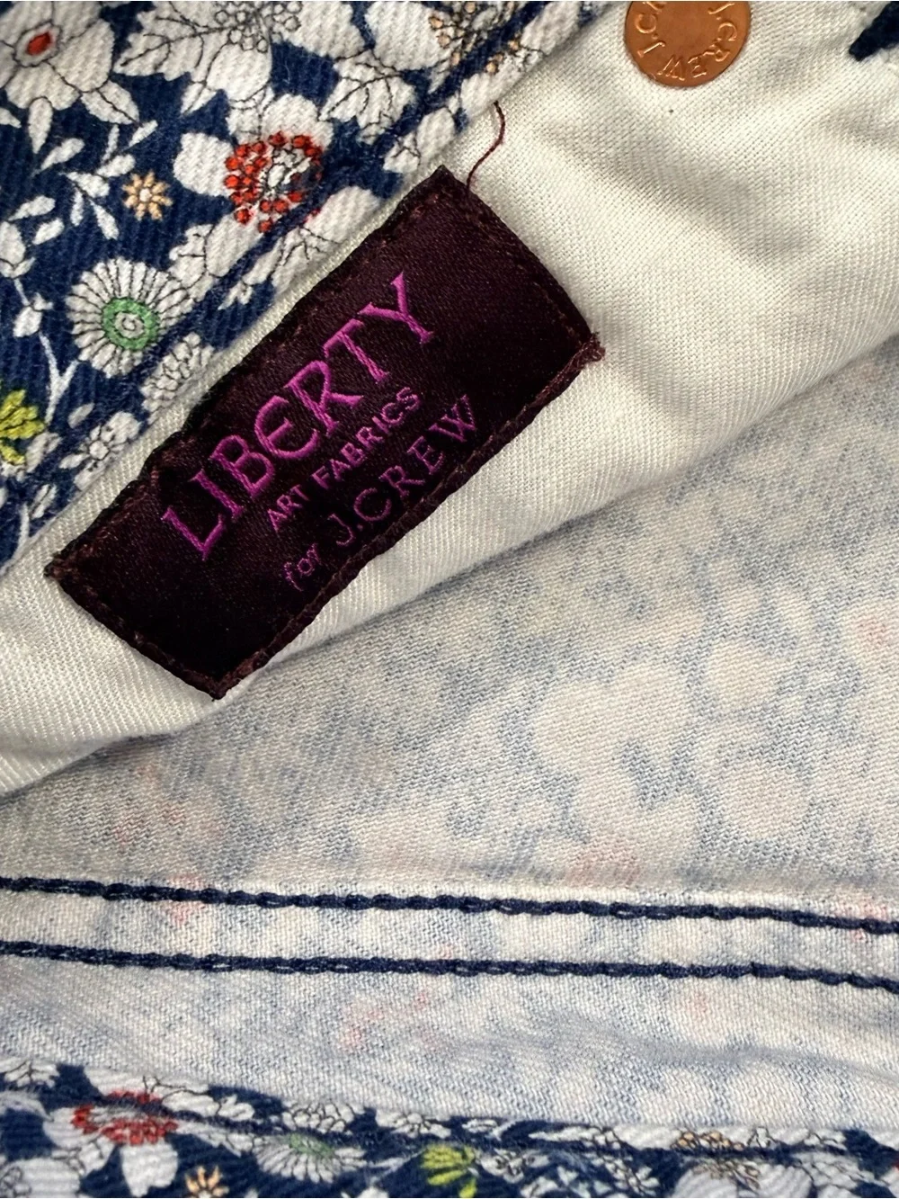 J.Crew Toothpick Liberty Print Skinny‎ Jeans Women’s Size 25